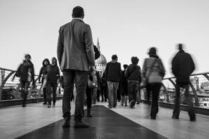 A man standing